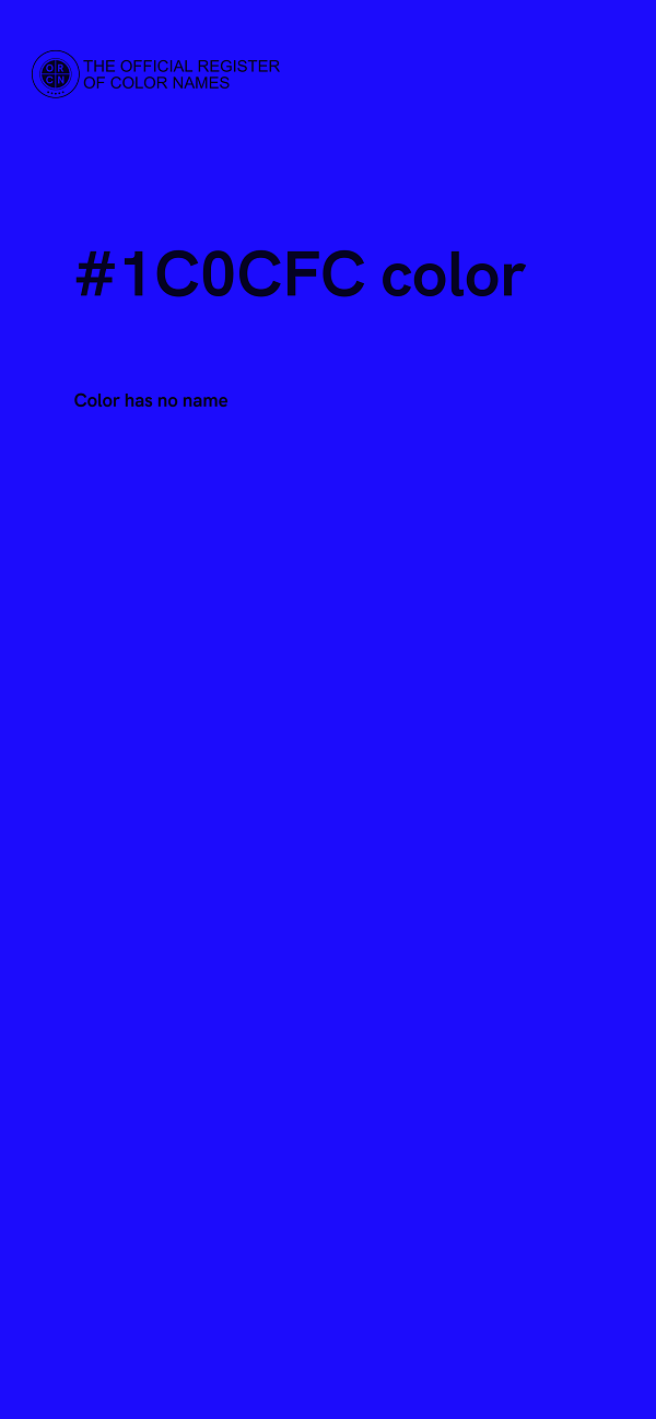 #1C0CFC color image