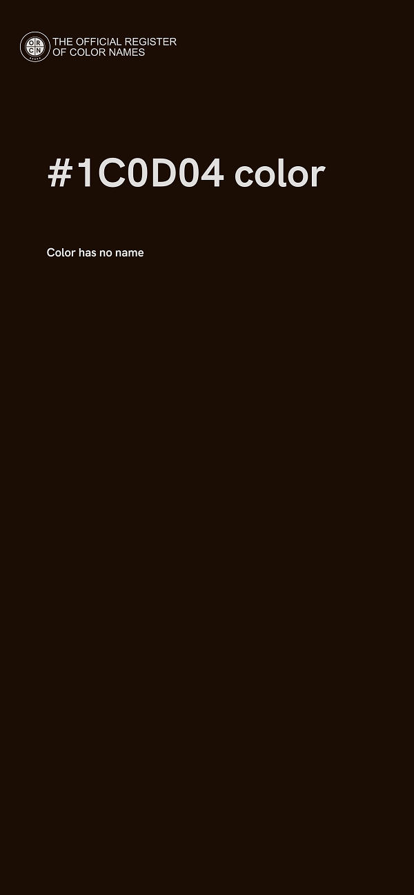 #1C0D04 color image
