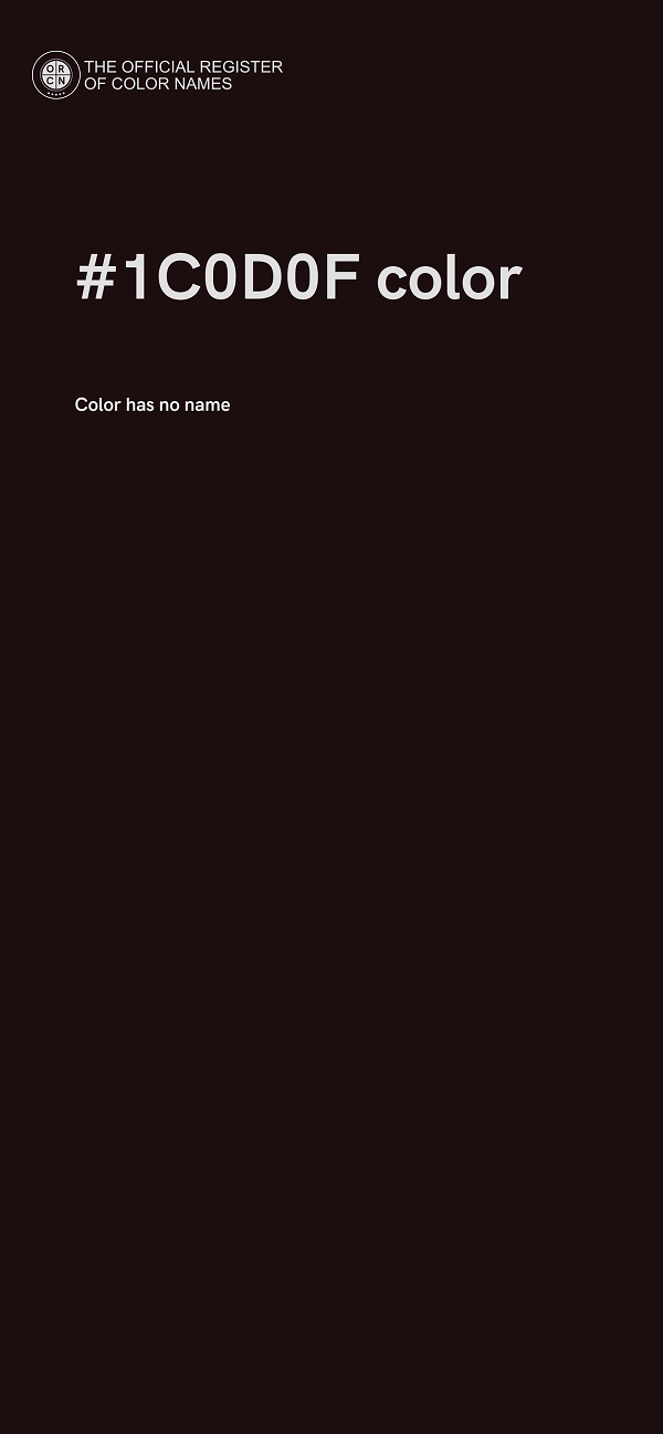 #1C0D0F color image