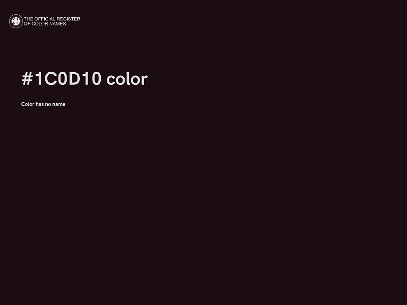 #1C0D10 color image
