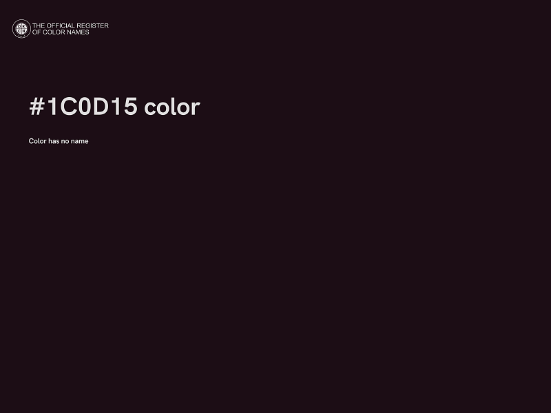 #1C0D15 color image