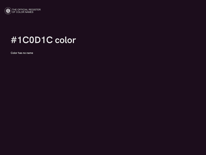 #1C0D1C color image