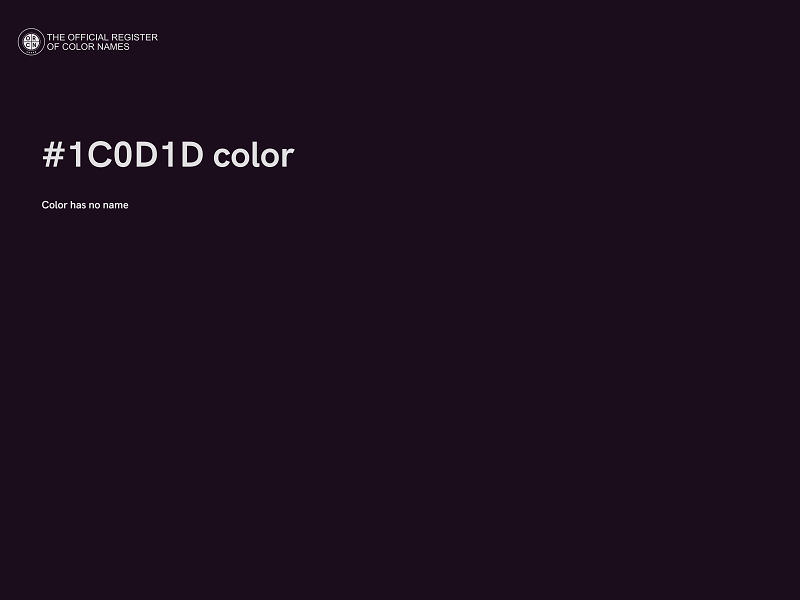 #1C0D1D color image