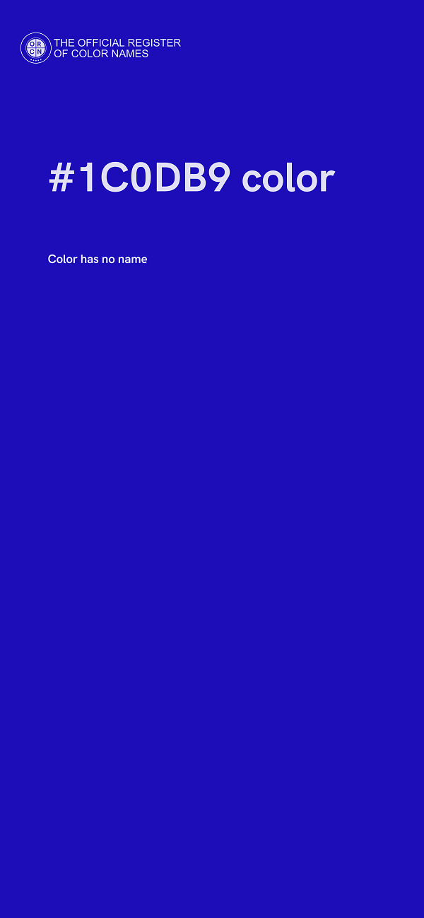 #1C0DB9 color image