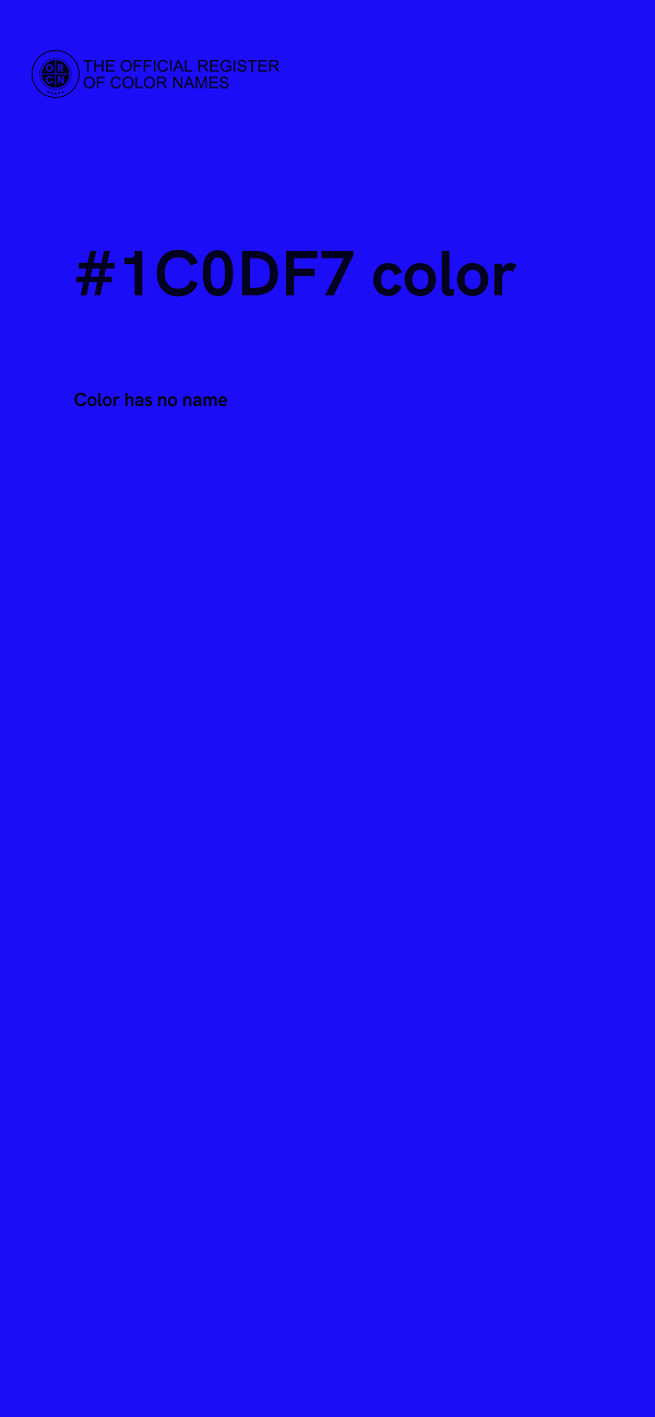 #1C0DF7 color image