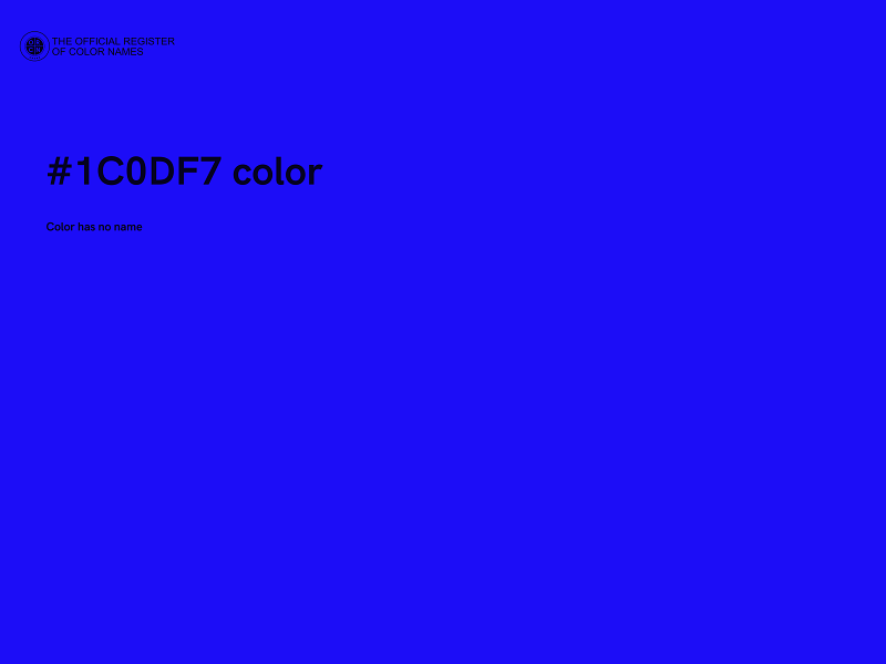 #1C0DF7 color image
