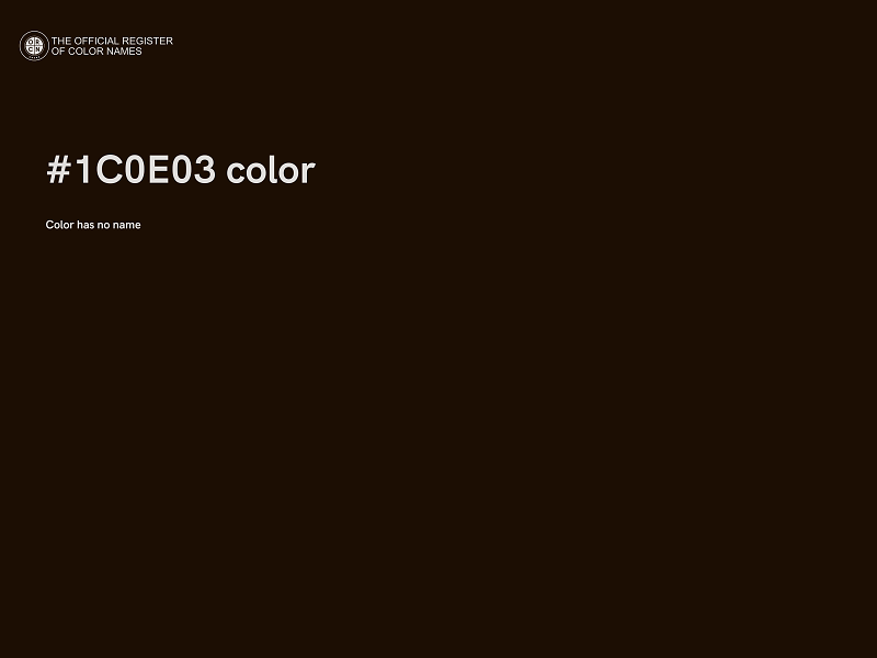#1C0E03 color image