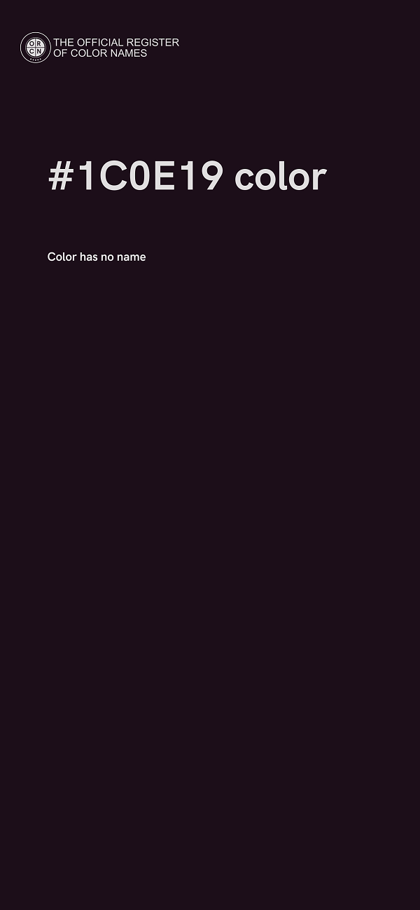 #1C0E19 color image
