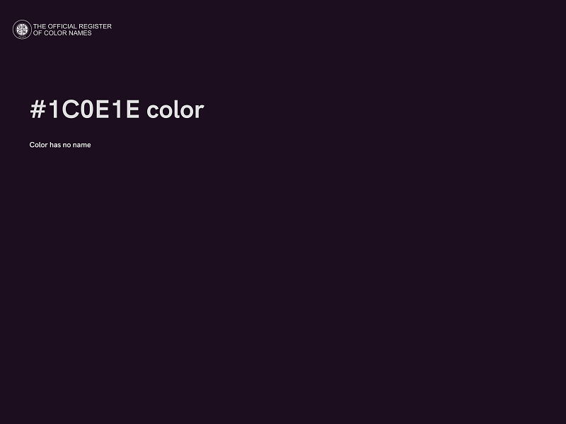 #1C0E1E color image