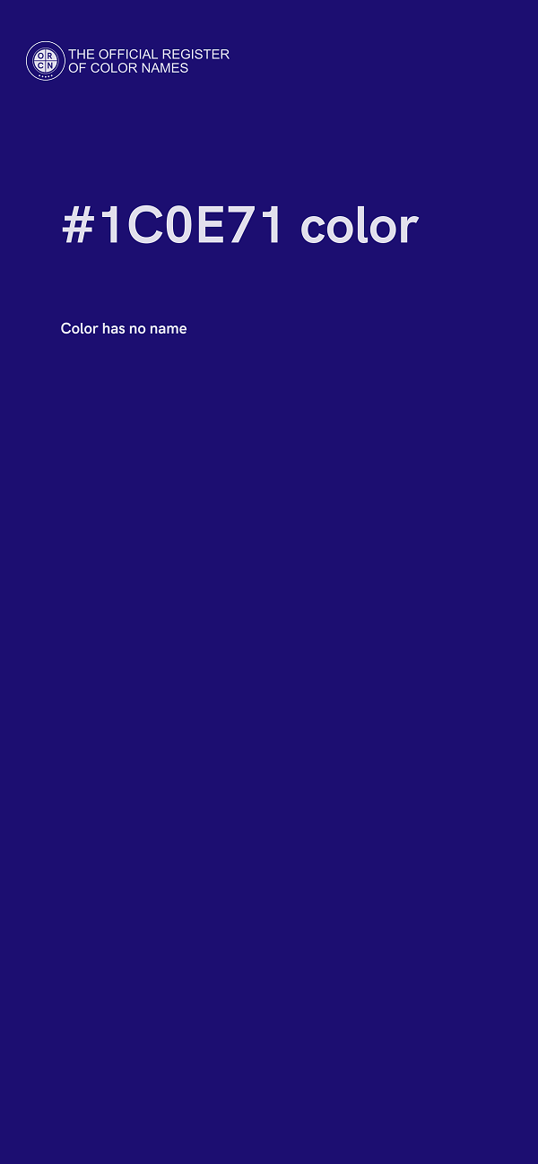 #1C0E71 color image