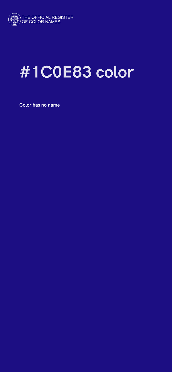 #1C0E83 color image