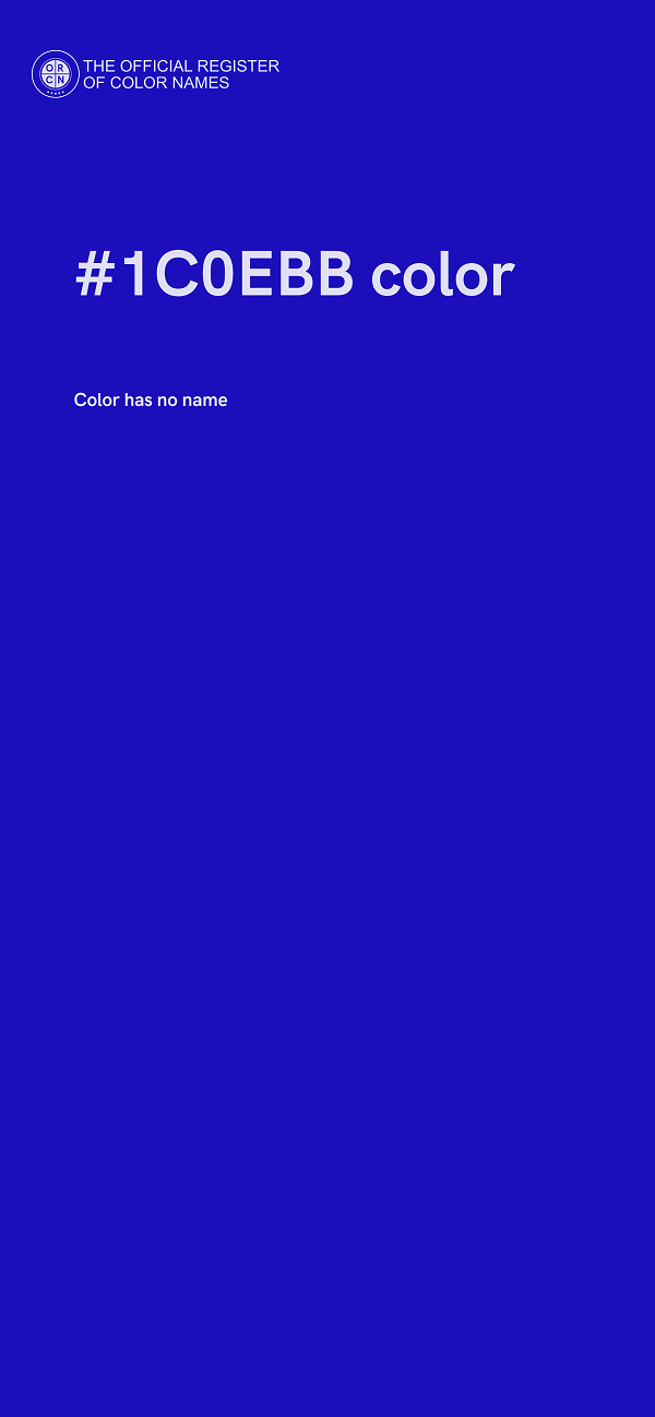 #1C0EBB color image