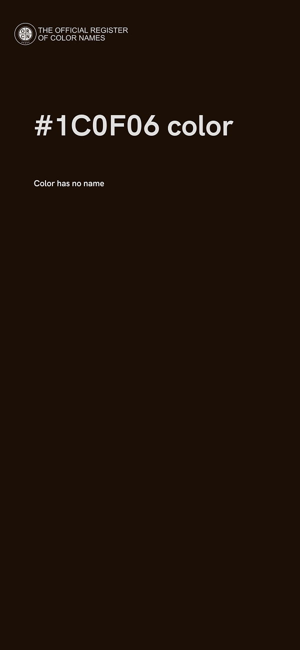 #1C0F06 color image
