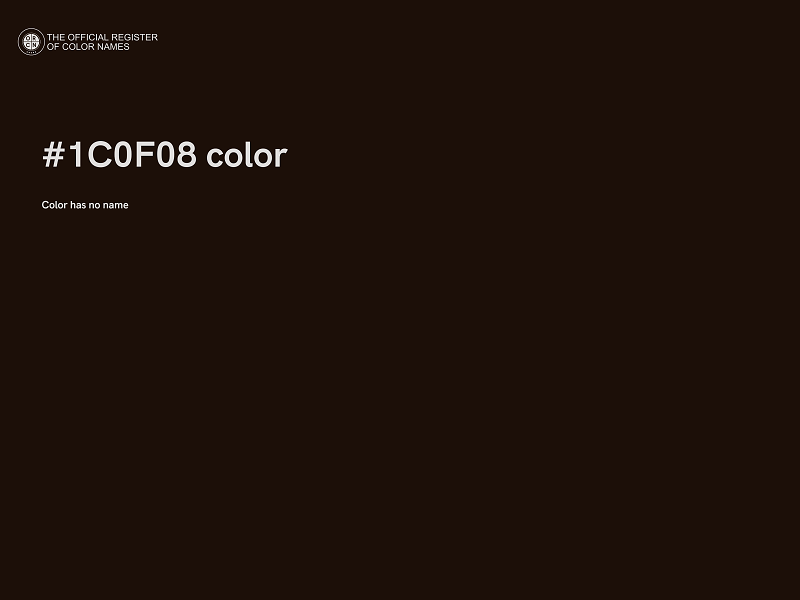 #1C0F08 color image