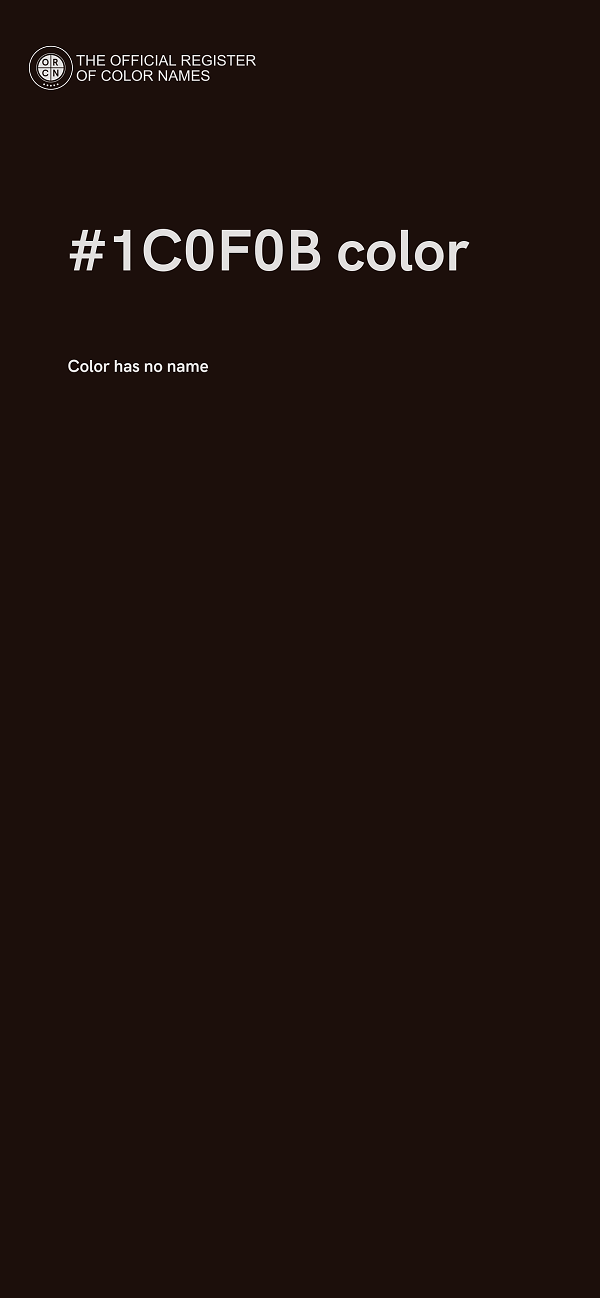 #1C0F0B color image