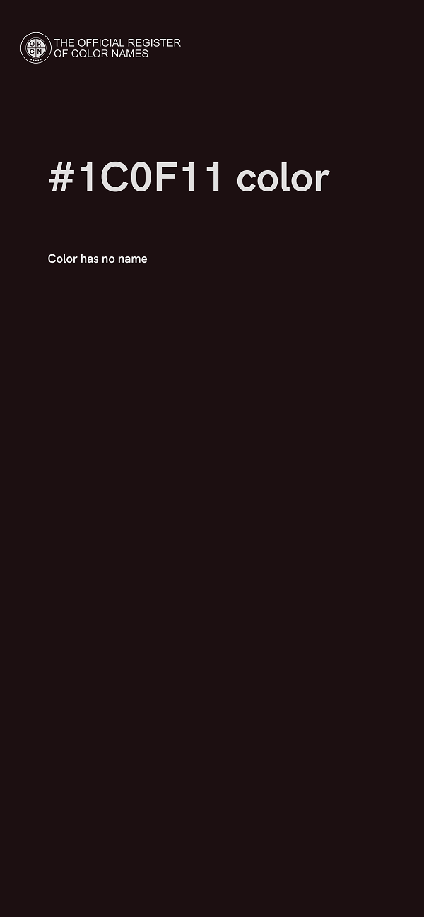 #1C0F11 color image