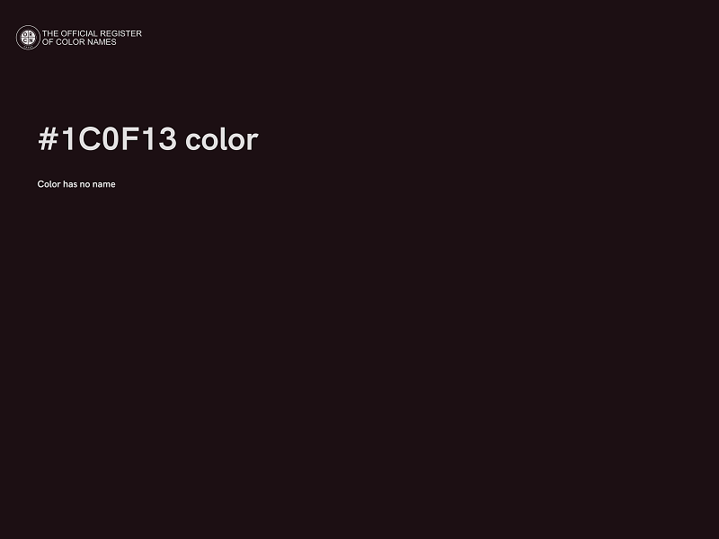 #1C0F13 color image