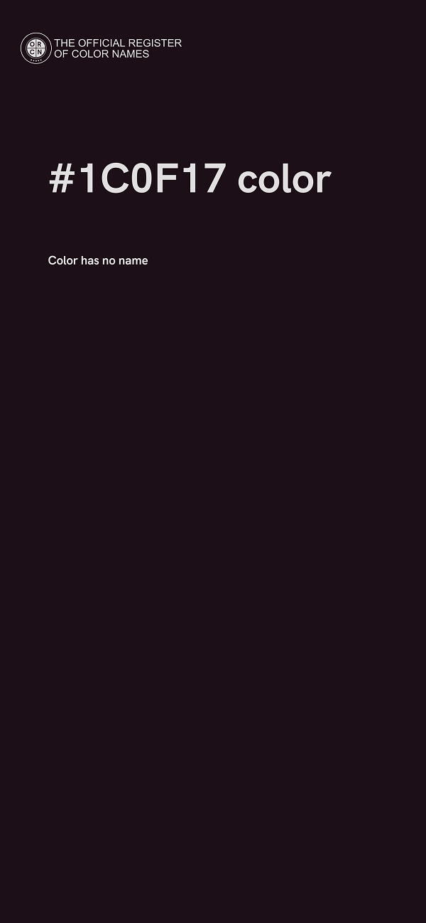 #1C0F17 color image