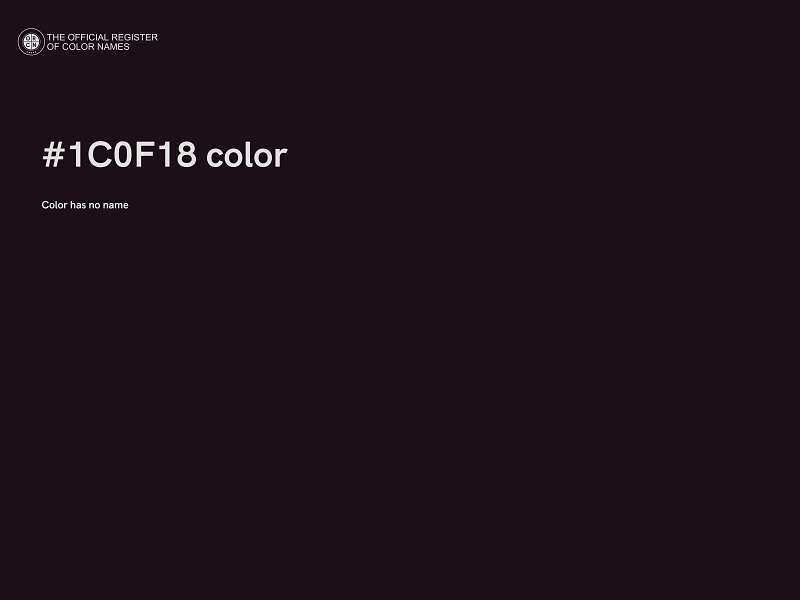 #1C0F18 color image