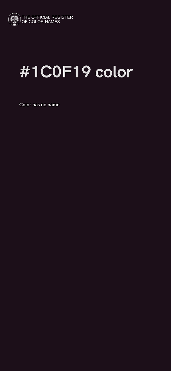 #1C0F19 color image