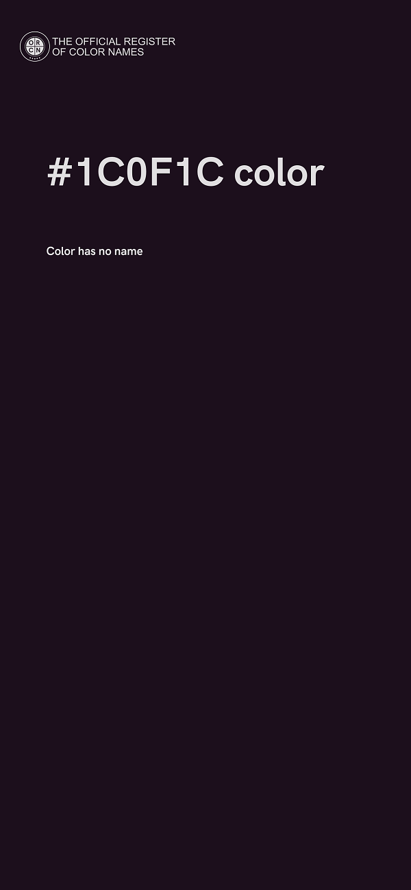 #1C0F1C color image