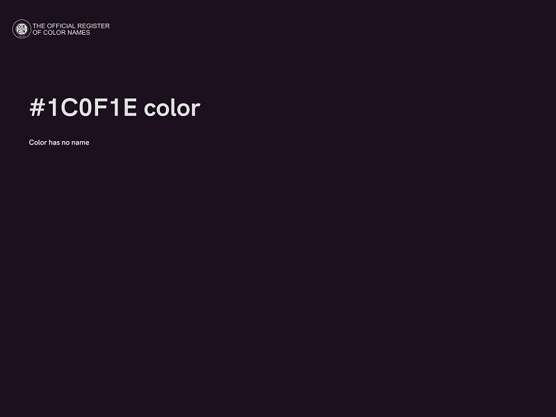 #1C0F1E color image