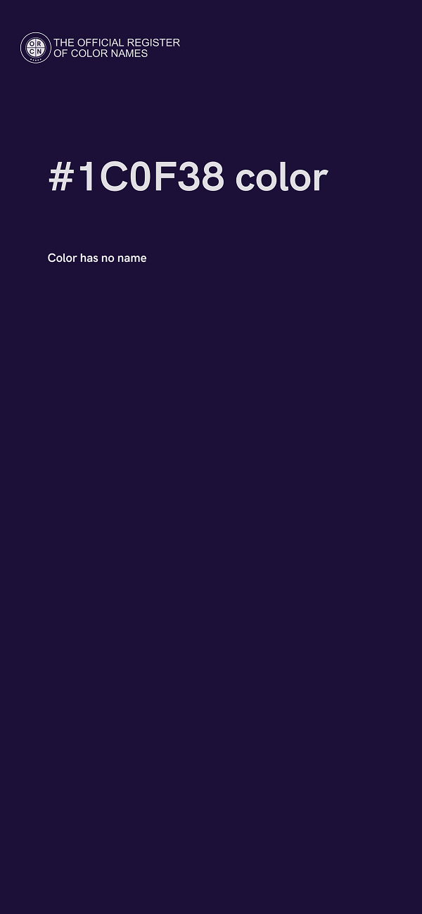#1C0F38 color image