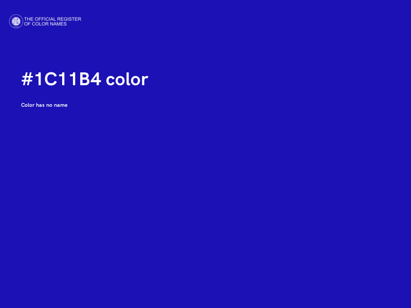 #1C11B4 color image