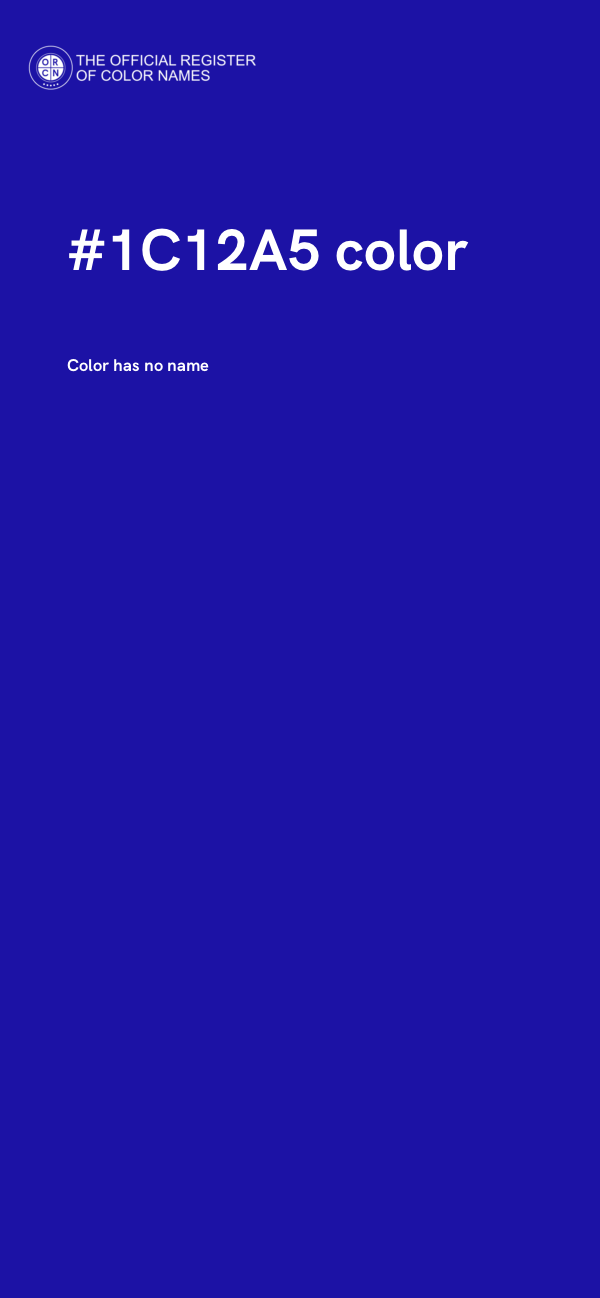 #1C12A5 color image
