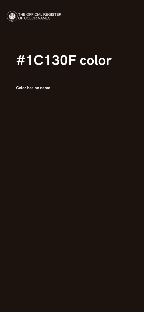 #1C130F color image
