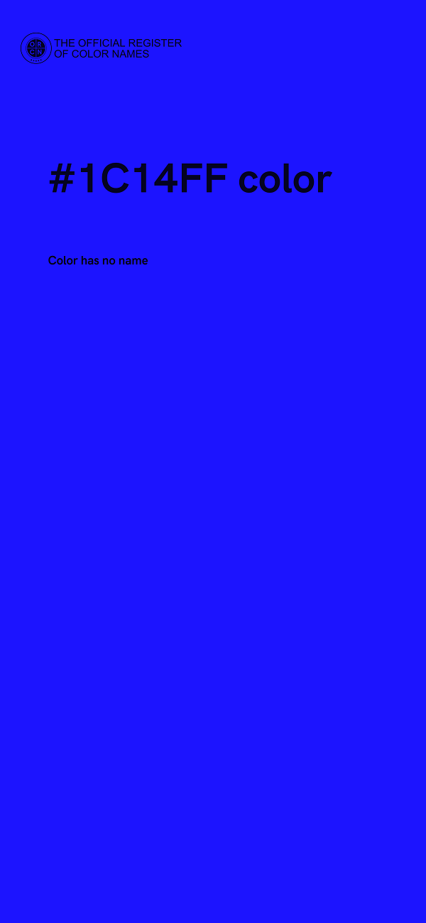 #1C14FF color image