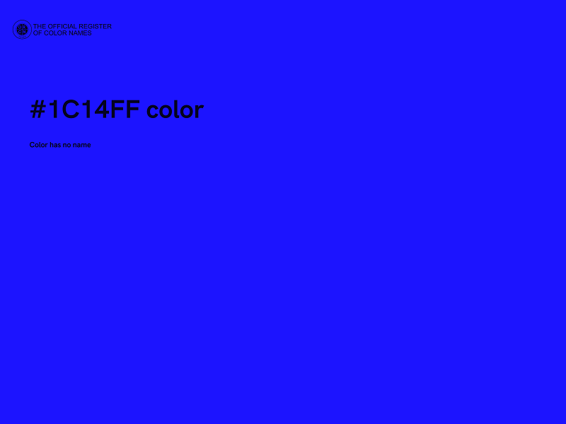 #1C14FF color image