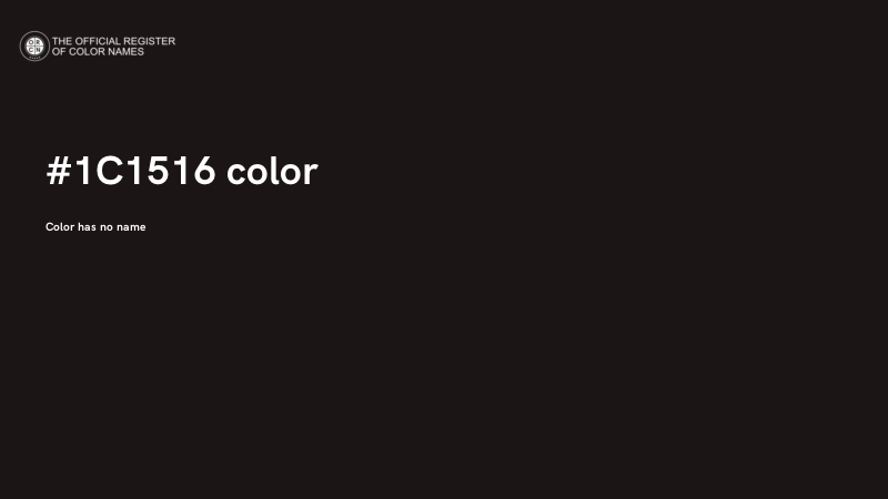 #1C1516 color image
