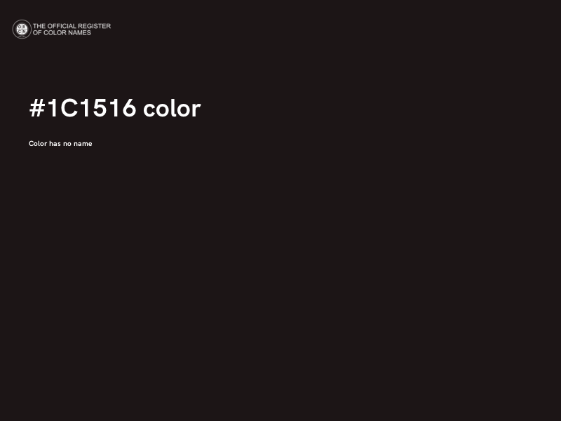 #1C1516 color image