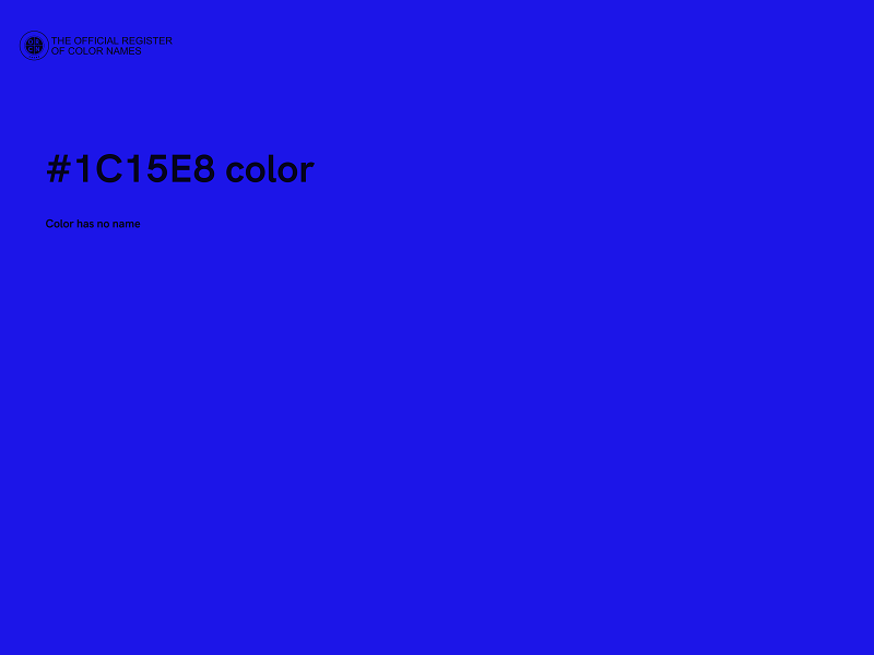 #1C15E8 color image
