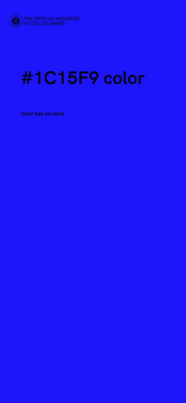 #1C15F9 color image