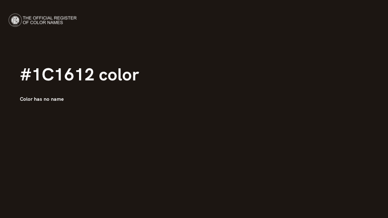 #1C1612 color image