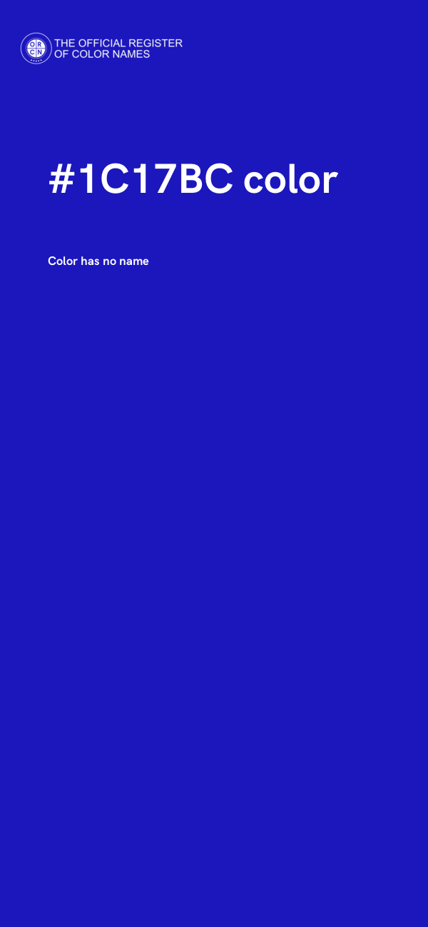 #1C17BC color image