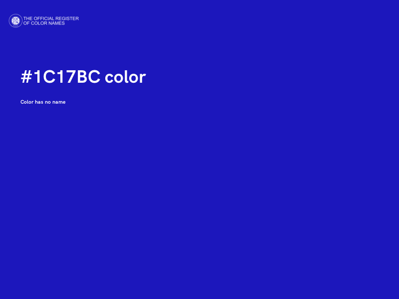 #1C17BC color image
