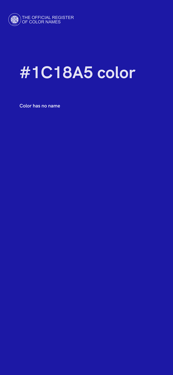 #1C18A5 color image