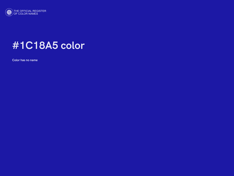 #1C18A5 color image