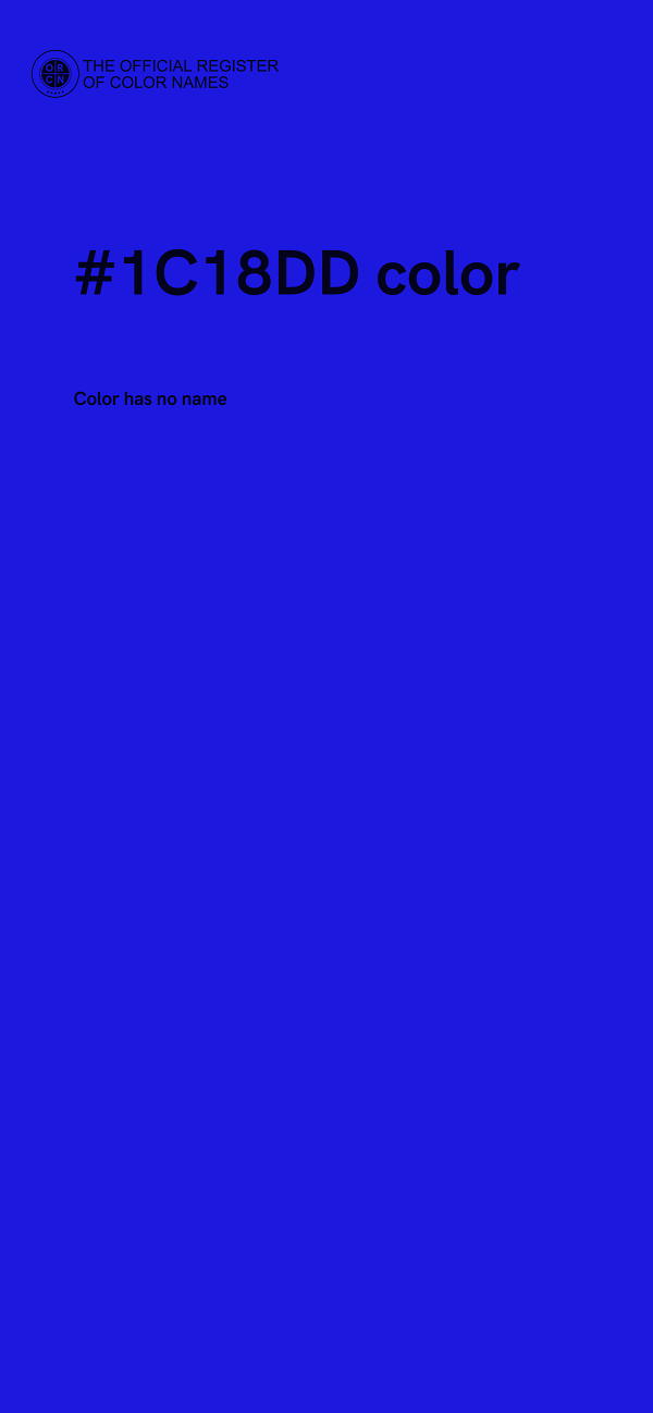 #1C18DD color image