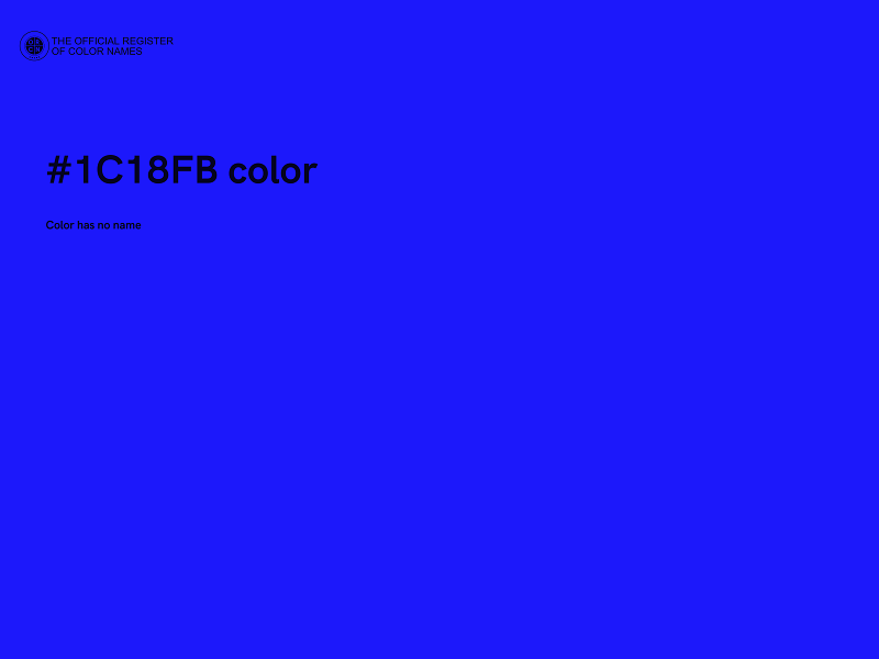 #1C18FB color image