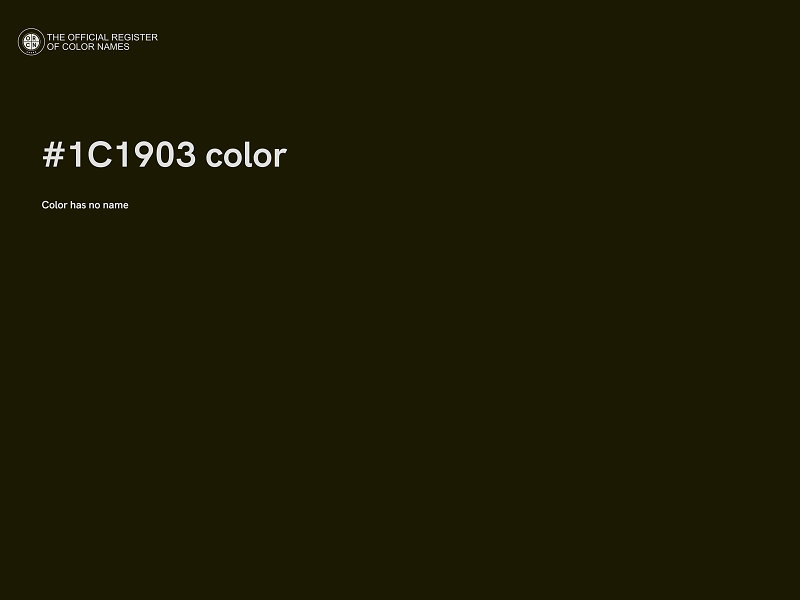 #1C1903 color image
