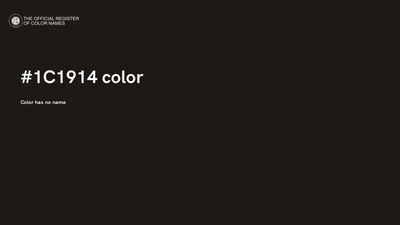 #1C1914 color image