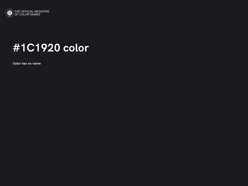 #1C1920 color image