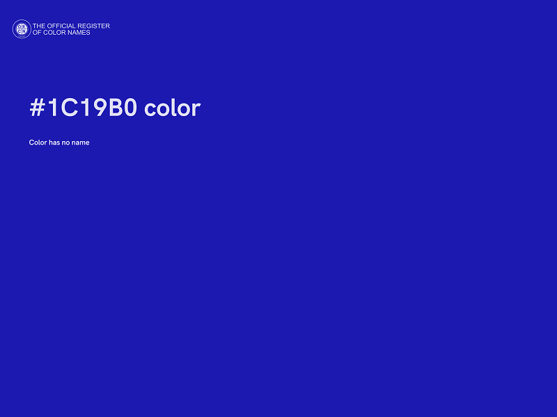 #1C19B0 color image