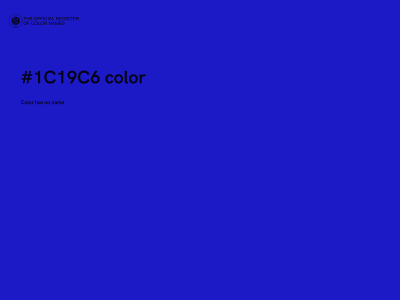 #1C19C6 color image