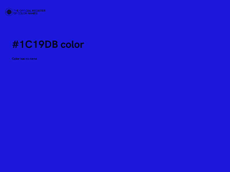 #1C19DB color image