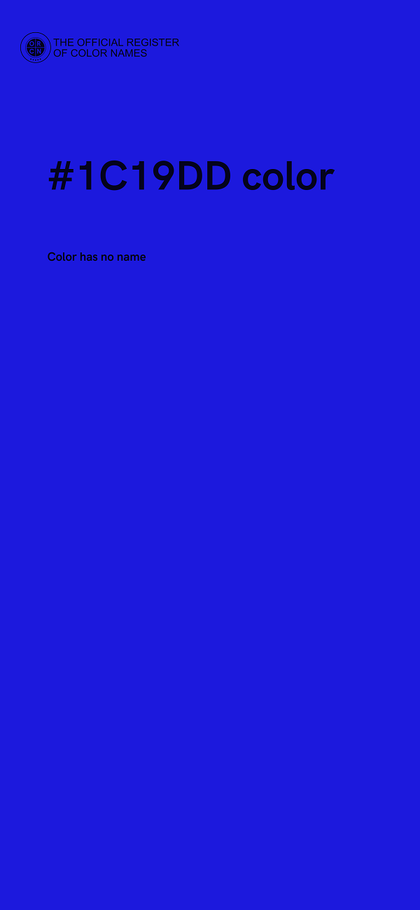 #1C19DD color image